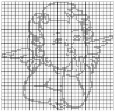 Angel Tapestry, Bobble Crochet, Christian Cross Stitch, Cross Stitch Angels, Graph Crochet, Filet Crochet Charts, Crochet Motif Patterns, Pixel Crochet, Tapestry Crochet Patterns