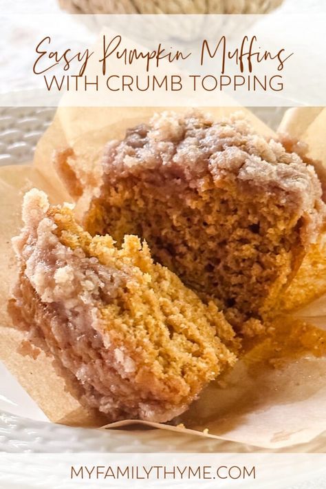 Pumpkin Muffins With Crumble Topping, Pumpkin Donuts With Crumb Topping, Pumpkin Bread With Crumb Topping, Pumpkin Muffins Streusel Topping, Pumpkin Muffins Crumb Topping, Homemade Pumpkin Muffins, Easy Pumpkin Muffins, Crumb Cake Muffins, Slow Cooker Applesauce