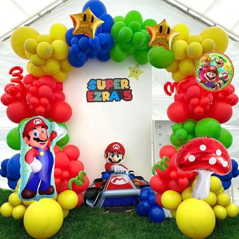 Amazon.com: 143Pcs Mario Balloon Decorations Garland Arch Kit Include Mario Balloons,Mario Foil Balloons for Kids Mario Birthday Party Decoration Supplies Mario Baby Shower Party Decorations : Toys & Games Mario Balloons, Mario Bros Birthday Party Ideas, Super Mario Bros Birthday Party, Mario Bros Birthday, Mario Bros Party, Super Mario Birthday Party, Balloon Arch Kit, Mario Birthday Party, Super Mario Birthday