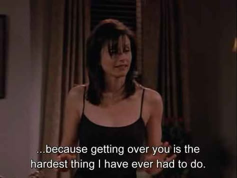 Tv Show Friends, Iconic Lines, Series Quotes, Friends Scenes, Getting Over, Friends Moments, Monica Geller, Chandler Bing, Movie Lines