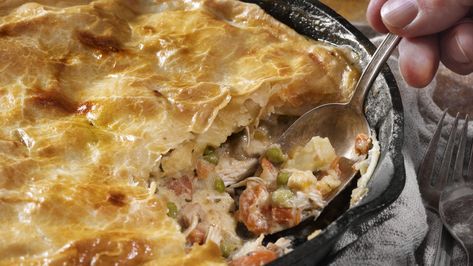 Canned Chicken Is The Answer For An Easier Pot Pie Dinner - Tasting Table Mary Berry Recipes, Chicken Pot Pie Dinner, Turkey Pot Pie Recipe, Costco Rotisserie Chicken, Chicken And Mushroom Pie, Chicken Pie Recipe, Turkey Pot, Berry Recipes, Turkey Pot Pie