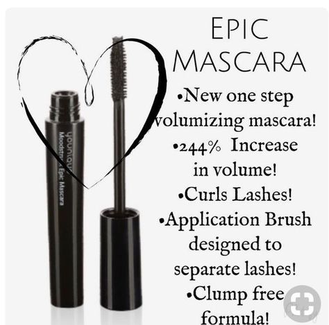 Want your lashes to increase 244% in volume?! Try Younique's Epic Mascara! Only $24 and one tube lasts for 3 months with application everyday! Makeup Facts, Younique Pictures, Younique Epic Mascara, Younique Marketing, Younique Skin Care, Younique Party, Younique Business, Younique Mascara, Pretty City