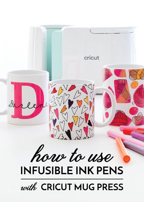 Cricut Sublimation Pens, Infusible Ink Pens Projects, Disney Mugs Diy, Infusible Ink Pen Projects, Fun Mugs Designs, Cricut Infusible Ink Pens Projects, Mug Press Ideas, Infusible Ink Mugs, Infusible Ink Projects