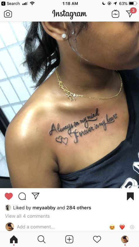 Word Tattoos On Chest Female, Collar Bone Tattoo For Passed Loved Ones, Chest Tattoo Female Upper Shoulder, Collar Bone Tattoo Black Women, Name Chest Tattoo Female, Tattoo Across Chest, Tattoo Ideas Collar Bone For Women, Chest Tattoo Female Upper Words, Women Collarbone Tattoo