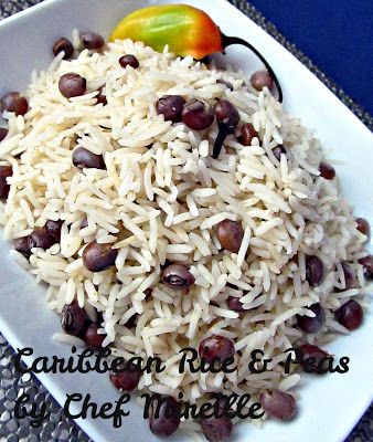 Caribbean Rice And Peas Recipe, Rice And Peas Recipe, Caribbean Rice, Peas And Rice, Rice Peas, Recipe Instant Pot, Haitian Food, Peas Recipe, Haitian Food Recipes