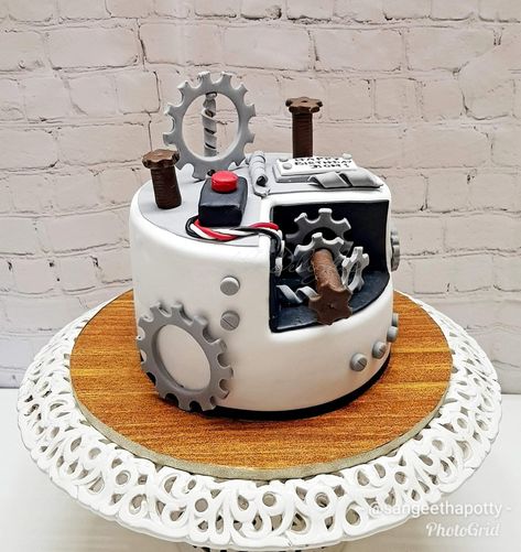 Cake for a Mechanical Engineer Electrical Engineering Cake Graduation, Cake For An Engineer, Mechanical Engineering Graduation Cake, Cakes For Mechanics, Cakes For Engineers, Mechanical Engineering Graduation Party, Cake For Engineer Birthday, Cake For Mechanical Engineer, Mechanical Engineer Graduation Party Ideas