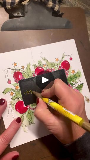 600K views · 6K reactions | Merry Everything! 🥰 | By Art By Melanie | Facebook Christmas Card Ideas Easy Drawing, Diy Christmas Cards Handmade Watercolor, Xmas Watercolor Cards, Christmas Gift Card, Diy Watercolor Painting, Diy Watercolor, Diy Christmas Cards, Christmas Is Coming, Watercolour Tutorials