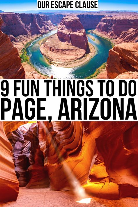 Wondering what to do in Page, AZ? This travel guide has you covered! fun things to do in page az | page things to do in | antelope canyon page arizona | horseshoe bend arizona | page arizona travel guide | page arizona vacation | page az things to do | page arizona things to do in | page az attractions | sightseeing in page arizona | things to do in arizona | best places to visit in arizona Southwest Photography, Arizona Travel Guide, Southwest Travel, Page Az, Arizona Adventure, Arizona Vacation, Page Arizona, Us Road Trip, Us Travel Destinations