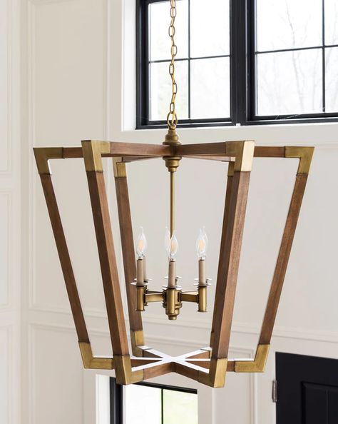 Lanterns – McGee & Co. Front Entry Pendant Light, Statement Chandelier Entryway, Chandelier Over Staircase, Tudor Hallway, Remodeled Stairs, Bastian Chandelier, Entrance Chandelier Entryway, Stairwell Lighting Chandelier, Front Entry Light Fixture