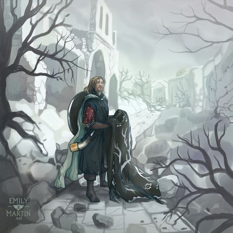 Boromir Art, Boromir Fanart, Boromir And Faramir, Lord Of The Rings Sauron, Legolas And Gimli, Lotr Trilogy, Emily B, Middle Earth Art, Lotr Art