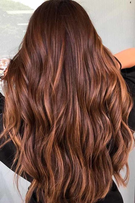 Autumn Hair Colors, Highlights For Dark Brown Hair, Cinnamon Hair, Ombre Dark, Highlights Ombre, Autumn Hair, Hair With Highlights, Brown Hair Dye, Chocolate Brown Hair