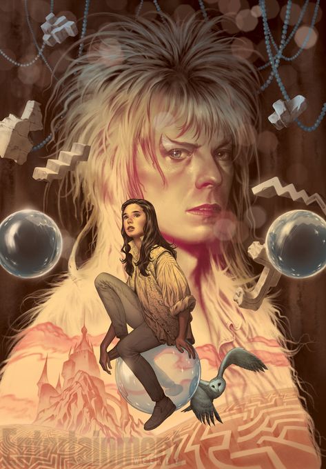 Fandom Wallpaper, Jim Henson Labyrinth, David Bowie Labyrinth, Labyrinth Art, Bowie Labyrinth, Labyrinth 1986, Labyrinth Movie, Bowie Art, Goblin King