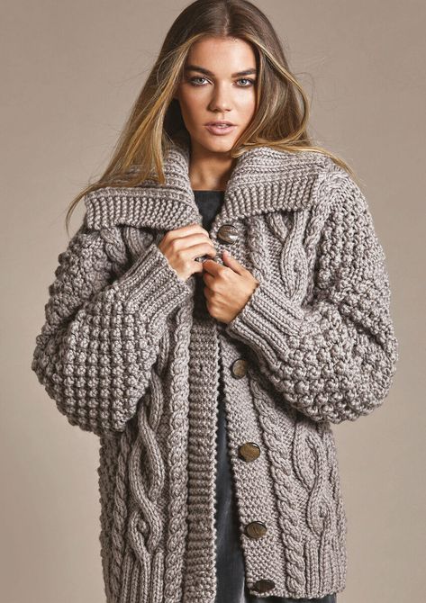 Cuddle Jacket | Women's Knitting Pattern | Rowan Ladies Sweaters Patterns, Knitted Coat Pattern, Cable Cardigan Knitting Patterns, Crochet Cardigan Tutorial, Knitted Jackets Women, Free Knitting Patterns For Women, Ladies Cardigan Knitting Patterns, Womens Knitting Patterns, Knit Cardigan Pattern