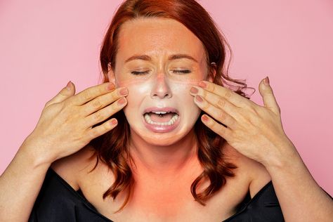 Face mask tan line on an upset woman's face | free image by rawpixel.com / HwangMangjoo