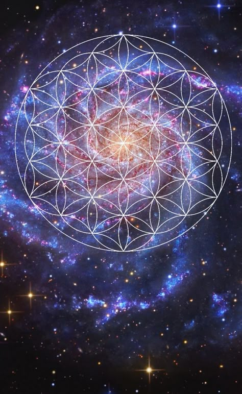 Flower Flower Of Life Wallpaper, Oneness Art, Outer Space Pictures, Android Wallpaper Blue, Geometric Inspiration, Space Pictures, Flower Of Life, Sacred Geometry, Outer Space