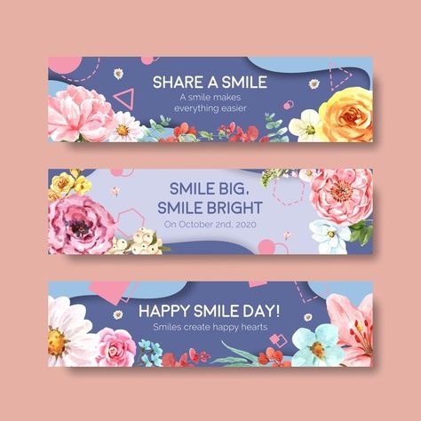 Artist Banner Design, Flower Banner Design, Welcome Banner Design, Cake And Flowers, Watercolor Composition, Spring Sale Banner, Banner Flower, Crystals Watercolors, Flower Banner