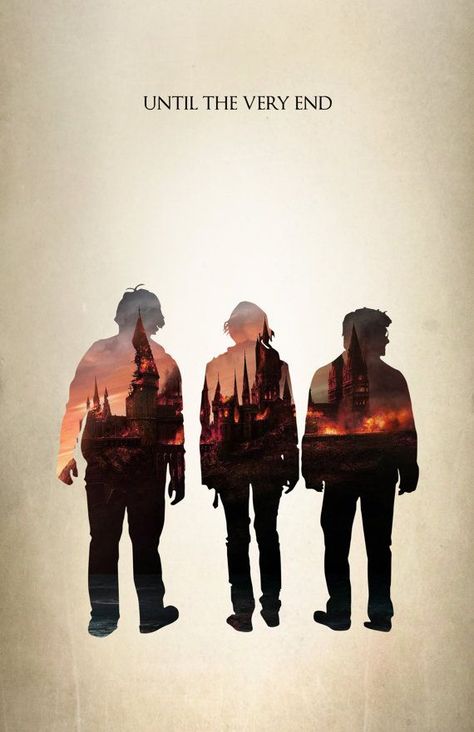 Embedded image Until The Very End, Golden Trio, The Words, A Man, Harry Potter, Fan Art, Fan, Art