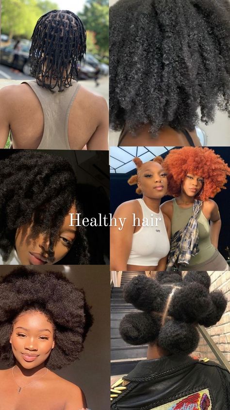 Hair Growth Vision Board Aesthetic, Healthy Afro Hair Aesthetic, Natural Hair Influencer, Vision Board Ideas Hair, Vision Board Idea, Short Natural Curly Hair, Natural Hair Growth Tips, Hair Growing Tips, Quick Natural Hair Styles