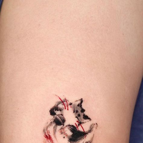 Abstract Cat Tattoo, Jr Tattoo, Blow Paint, Fortune Cat, Dot Work Tattoo, Tattoos Gallery, Tattoo Model, Lucky Cat, Animal Tattoos