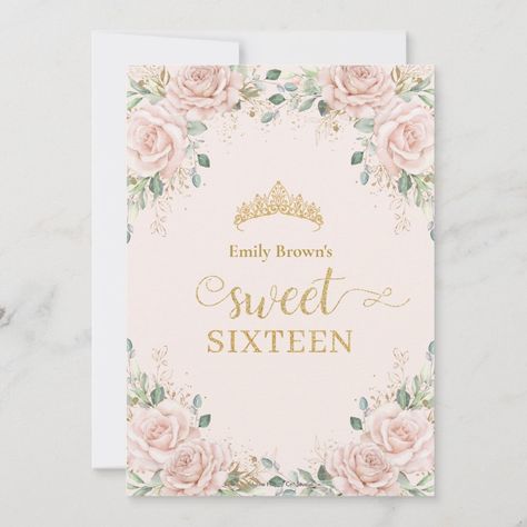 Pink Quince Theme, Elegant Sweet 16, Sweet Sixteen Birthday Party Ideas, Pink Quince, 16th Birthday Invitations, Sweet Sixteen Birthday, Sweet 16 Birthday, Happy Cat, Sweet Sixteen