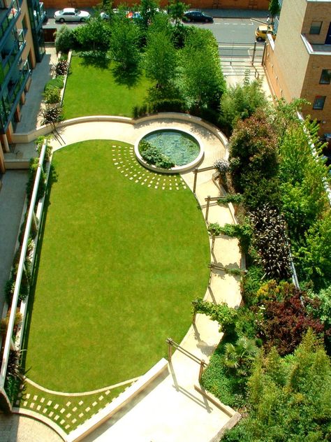 Moderne Have, Lawn Design, Sloped Garden, Garden Design Layout, Small Backyard Gardens, Modern Landscape Design, Garden Area, Modern Garden Design, Garden Design Plans