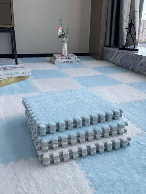 Blue  Collar  Polyamide   Embellished   Home Textile Karpet Bulu Aesthetic, Tapetes Aesthetic, Aesthetic Carpets, Aesthetic Sheets, Aesthetic Carpet, Carpet Fluffy, Fluffy Area Rug, Fluffy Rugs, Foam Mat Flooring