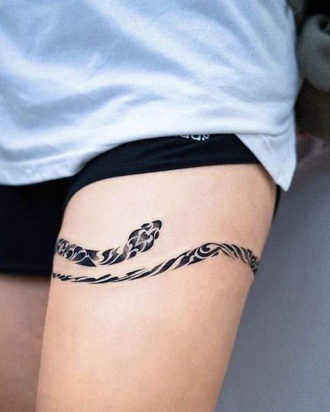 Wrap Around Thigh Tattoo, Thigh Band Tattoo, Dragon Thigh Tattoo, Butterfly Thigh Tattoo, Leg Band Tattoos, Upper Leg Tattoos, Upper Thigh Tattoos, Tato Paha, 42 Tattoo