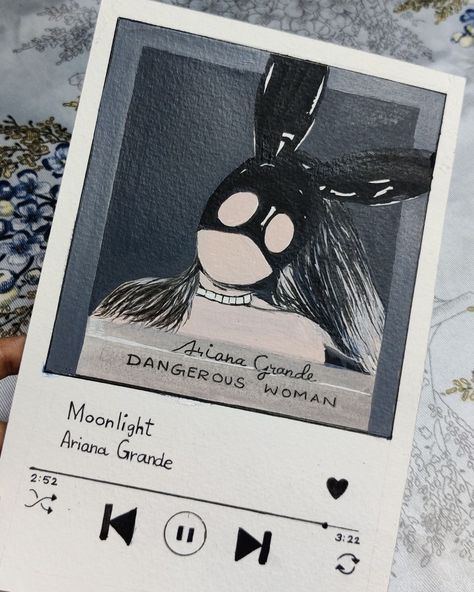 album cover paintin moonlight song Moonlight Song, Ariana Merch, Ariana Grande Dangerous Woman, Song Cover, Cover Illustration, Dangerous Woman, Ariana Grande, Album Covers, Acrylic Painting