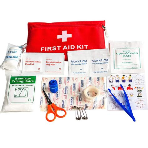 Pocketman 39 Piece First Aid Emergency Kit for Emergency, Survival, Hiking, Backpacking, Camping, Travel, Car & Cycling | Wish Home Medical Supply Storage, Medical Supply Storage, Emergency Medical Kit, Car Survival Kits, Emergency First Aid Kit, Emergency First Aid, Emergency Survival Kit, Emergency Bag, Medical Kit