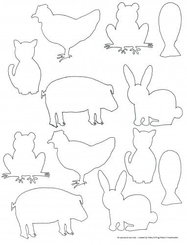 Free printable farm animal silhouette templates. Fun for kids to color or transform into any craft or art project. #printable #animal #coloringpages #template Farm Animals Pictures, Animal Cutouts, Animal Templates, Silhouette Template, Shape Templates, Printable Animals, Animal Silhouette, Shadow Puppets, Drawing Templates