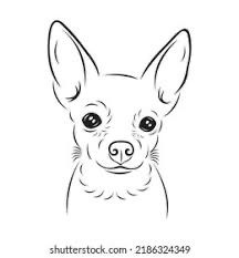 Chihuahua Outline Drawing, Chiwawa Dog Drawing, Chihuahua Line Tattoo, Dog Drawing Chihuahua, Chihuahua Drawing Simple, Chihuahua Tattoo Outline, Chihuahua Cartoon, Chihuahua Drawing, Cartoon Dog Drawing