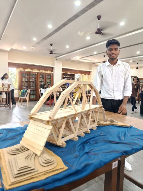 Bridge making with Ice Cream sticks Ice Cream Stick Bridge, Popsicle Bridge Projects, Popsicle Stick Bridge Projects, Popsicle Bridge, Stem Bridges, Popsicle Stick Bridges, Bridge Project, Paddle Pop, Ice Cream Sticks