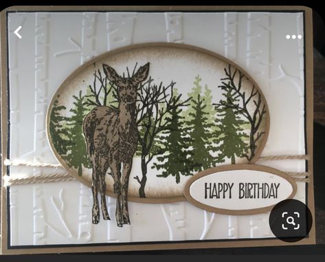 Outdoor Card, Nature Card, Masculine Birthday Cards, Stampin Up Christmas Cards, Birthday Cards For Men, Embossed Cards, A Deer, Christmas Cards To Make, Stamping Up Cards