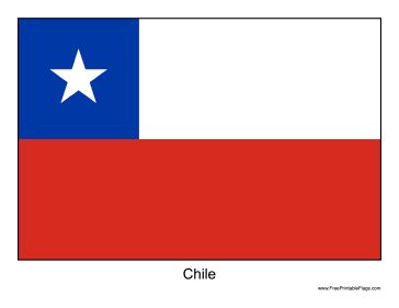 The flag of Chile. Free to download and print South America Flag, Chile Flag, South American Countries, Small Flags, Blue Marble, The Flag, Big Blue, Rugby, Pie Chart