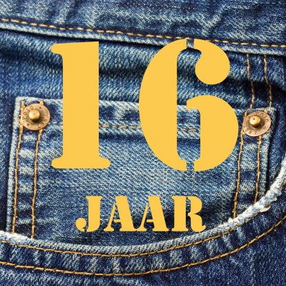 Verjaardagskaart met spijkerbroek en tekst: 16 tekst Birthday Quote, Blond Amsterdam, Birthday Cards For Boys, Masculine Cards, Birthday Quotes, Sweet 16, Kids Birthday, Birthday Cards, Happy Birthday