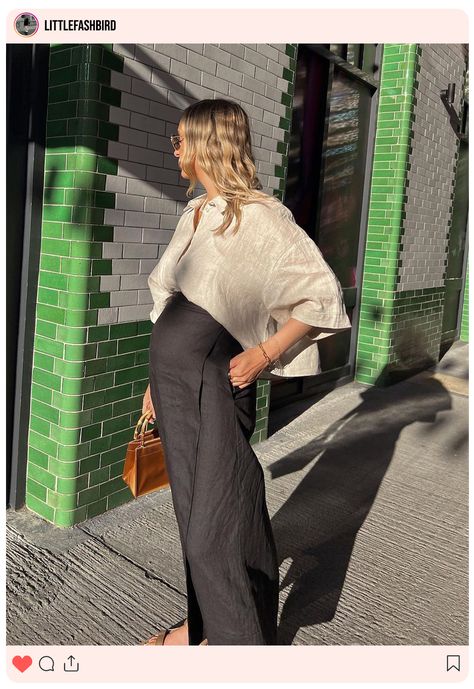 Petite Pregnant Women Outfits, Feminine Pregnancy Outfits, Italian Maternity Style, Pernille Teisbaek Pregnancy Style, Fashionable Pregnancy Outfits, Cool Pregnancy Outfits Street Style, Midsize Pregnancy Outfits, Edgy Pregnancy Outfits, Midsize Pregnancy