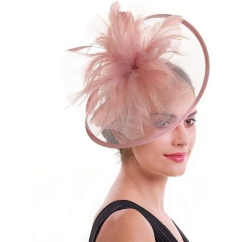 Women's Fascinators Feathers Tea Party Hat A-skin Pink Bohemian Wedding Headpiece, Women Tea Party, Mushroom Hair, Kentucky Derby Fascinator, Flower Veil, Feather Headpiece, Derby Fascinator, Plastic Mesh, Party Headband