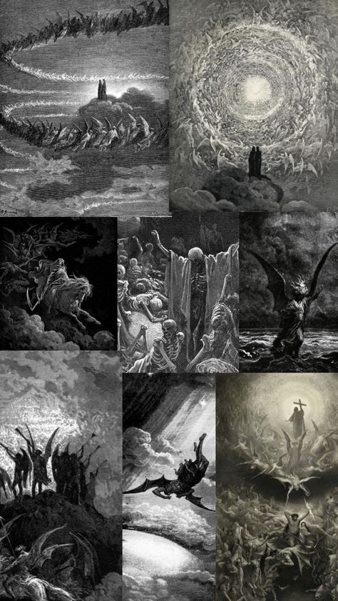 A collection of paintings by the artist Gustave Doré often depicting religious events through works such as Paradise Lost Paradise Lost Art, Lost Paradise, Paradise Lost, Gustave Dore, Francisco Goya, Lost Art, Classical Art, Gothic Art, Horror Art