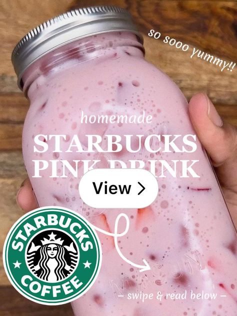 Lemon8 · Homemade Starbucks Pink Drink 🍓( Recipe & How To ) · @francishilton 🍋 Pink Drink Starbucks Recipe, Pink Drink From Starbucks, Pink Drink Recipe, Starbucks Pink Drink Recipe, Pink Drink Starbucks, Homemade Starbucks, Starbucks Pink Drink, Pink Drink Recipes, Drink Starbucks