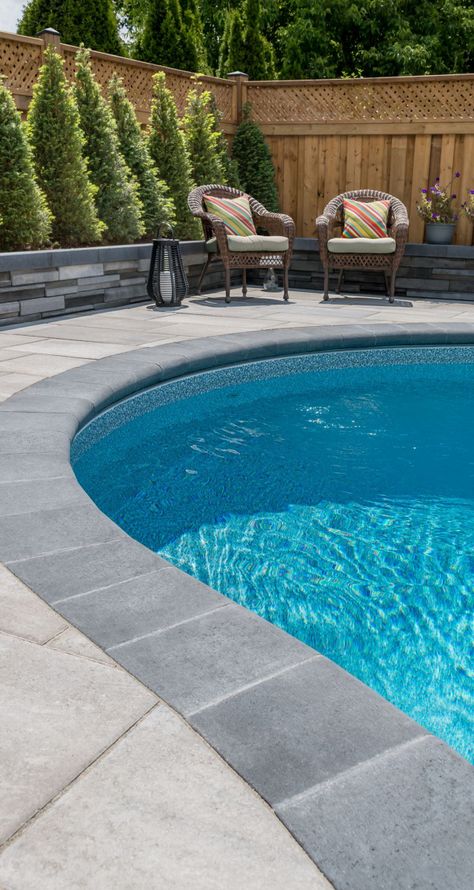 Landscaping Around Pool, Pool Water Slides, Luxury Pools Backyard, Pool Paving, Inground Pool Landscaping, Pool Pavers, Living Pool, Pools Backyard Inground, Pool Renovation