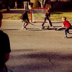 STREET HOCKEY!!! A Canadian staple. We only stopped playing when a car was passing through or our moms called us for dinner. There were times when we played until dusk (9:30 pm during the summers). Ducks Hockey, Street Hockey, Hockey Life, Raising Boys, Street Kids, Twin Mom, The Whale, Summer Sports, Hockey Players