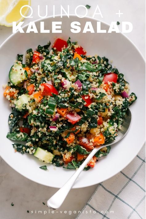 Kale And Quinoa Salad, Kale And Quinoa, Salad Quinoa, Top Down View, Salad Kale, Quinoa Kale, Kale Quinoa, Kale Quinoa Salad, Cooked Quinoa