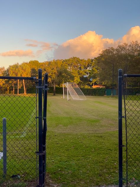 liminal space soccer field sunset nostalgia core pretty sport cloud sky blue y2k country school romanticize 2023 School Aesthetic Outside, Vintage Soccer Aesthetic, School Soccer Field, Jackie Shauna, School Scenery, Sunset School, School Nostalgia, Y2k Nostalgia, School Field