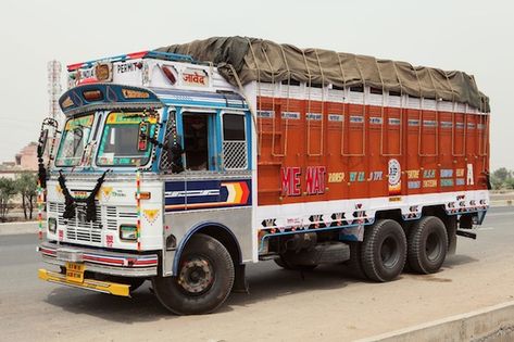 Indian Technicolor Trucks Photography Technology Design Graphic, Star Bus, Container Truck, Ashok Leyland, Bus Games, Best Movers, Truck Mods, Truck Transport, Freight Truck