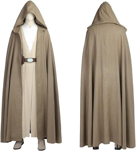 Amazon.com: Luke Skywalker Cosplay Adult Men The Last Jedi Outfit Luke Skywalker Costume Tunic Uniform Jedi Halloween Robe and Cloak (3X-Large, Beige) : Clothing, Shoes & Jewelry Jedi Halloween, Halloween Jedi, Ahsoka Tano Costume, Luke Skywalker Costume, Luke Skywalker Cosplay, Jedi Outfit, Jedi Costume, Harley Quinn Costume, Costume Ball