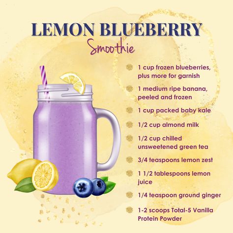 If you are short on time in the mornings and need a new, delicious smoothie to try, we've got you covered with this Lemon Blueberry Smoothie! 🍋🫐  Packed with antioxidant-rich blueberries, vitamin C-loaded lemons, and a hint of natural sweetness, this smoothie is going to be your new favorite. Plus, it's a refreshing way to stay hydrated and boost your energy levels! 🤩  Enjoy! ✨  #BeBalanced #SmoothieRecipe #HealthyEating #LemonBlueberrySmoothie #HealthyRecipe #NaturalWeightLoss Hydrating Smoothie Recipes, Breakfast Smoothie Blueberry, Simple Blueberry Smoothie, Blueberry Protein Smoothie, Low Calorie Blueberry Smoothie, Hydrating Smoothie, Blueberry Bliss Smoothie, Antioxident Smoothie, Blueberry Smoothie Recipe