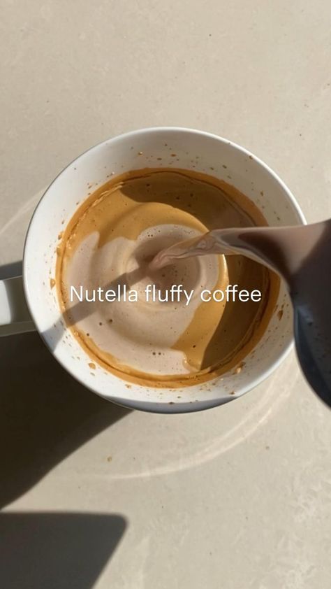 Nutella fluffy coffee in 2022 | Coffee drink recipes, Interesting food recipes, Coffee recipes Fluffy Coffee, Cold Coffee Recipes, Coffee Drink Recipes, Starbucks Recipes, Tasty Baking, Cold Coffee, Easy Baking Recipes, Cooking Recipes Desserts, Food Videos Cooking