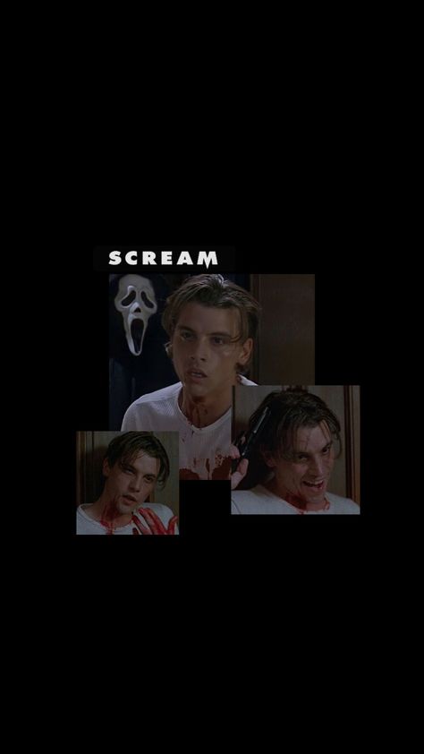 billy loomis? omg billy loomis! Scream Lockscreen, Ghostface Wallpaper Aesthetic, Billy Loomis Hot, Scarie Movie, Scream 1, Billy Loomis, Skeet Ulrich, Horror Movies Funny, Ghostface Scream