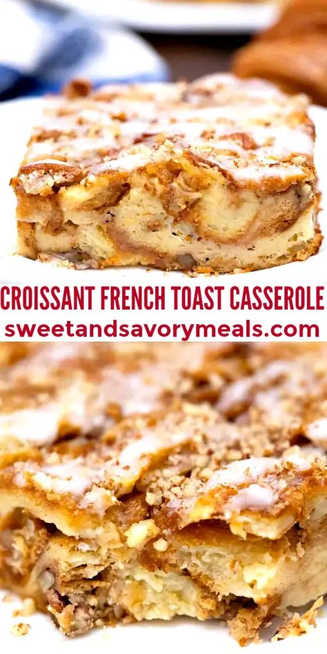 Cubed Croissants, Croissant French Toast Casserole, Croissant Breakfast Casserole, Croissant French Toast, Pantry Challenge, Homestead Recipes, Croissant Bread, French Toast Casserole Recipes, Croissant Breakfast