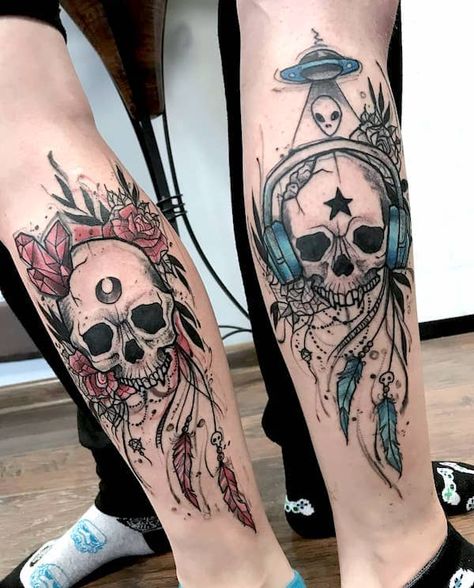 71 Sibling Tattoos With Meanings To Honor The Unbreakable Bond Brother Tattoo Ideas, Skull Couple Tattoo, Brother Tattoo, Brothers Tattoo, Matching Tattoos For Siblings, Pair Tattoos, Partner Tattoos, Maching Tattoos, Matching Friend Tattoos